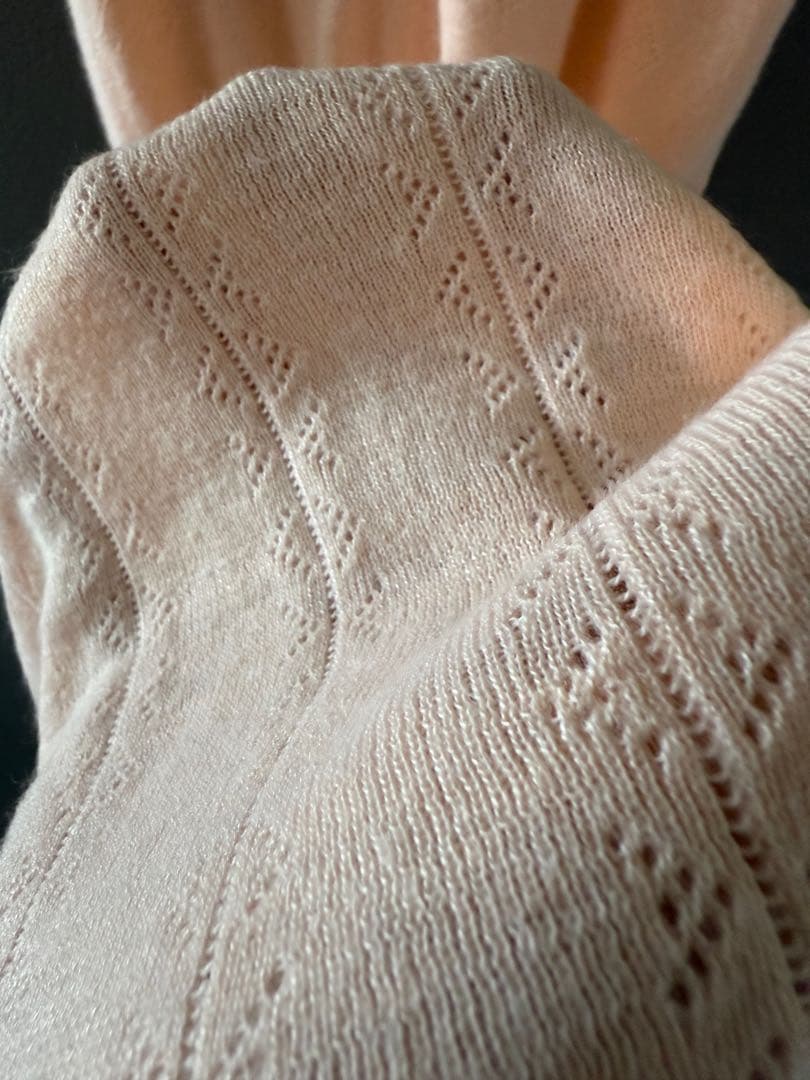 ビンテージ ヨーロッパ ピンク 薄手 ニット ワンピース デッドストック 美品