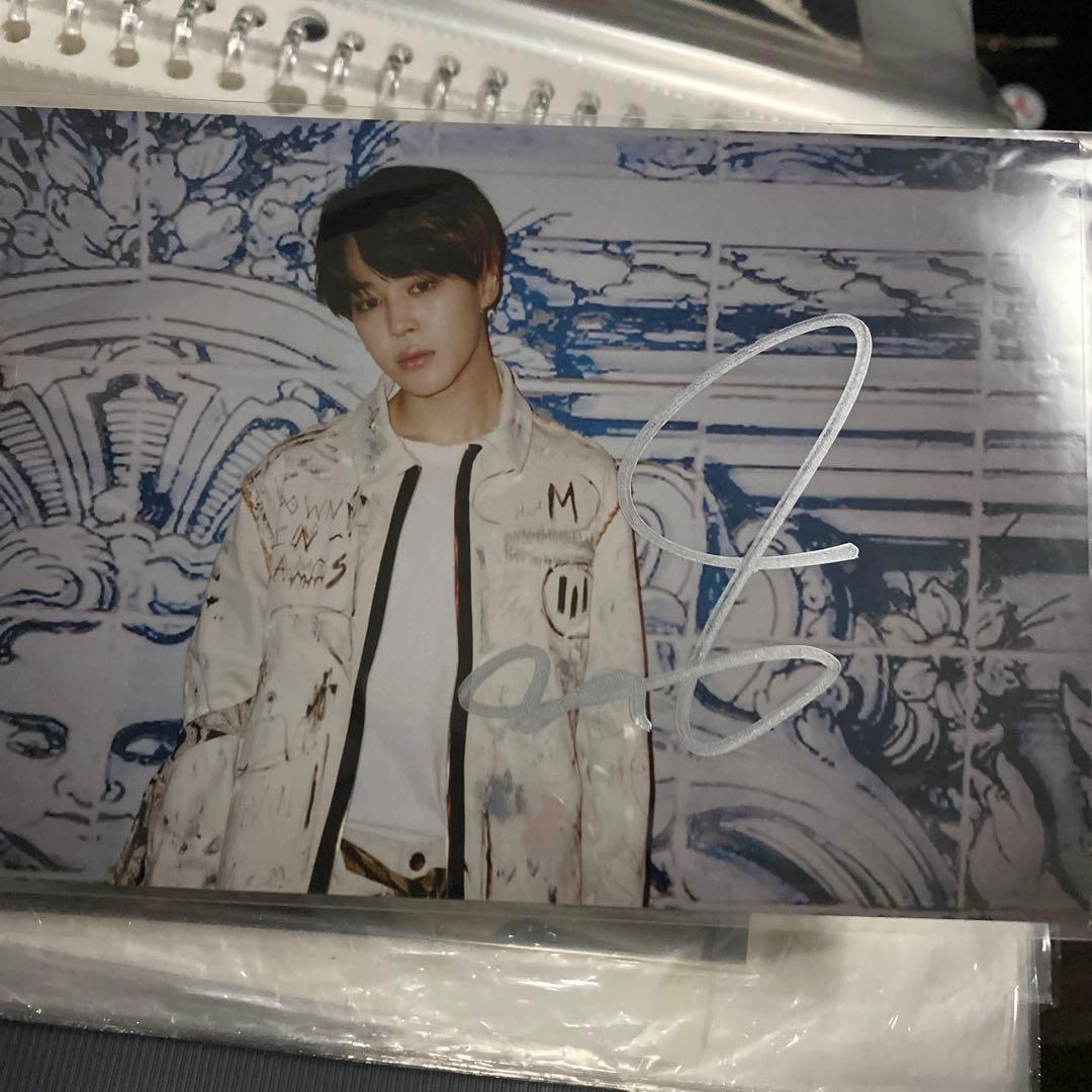 防弾少年団　ジミン  サイン　直筆　写真