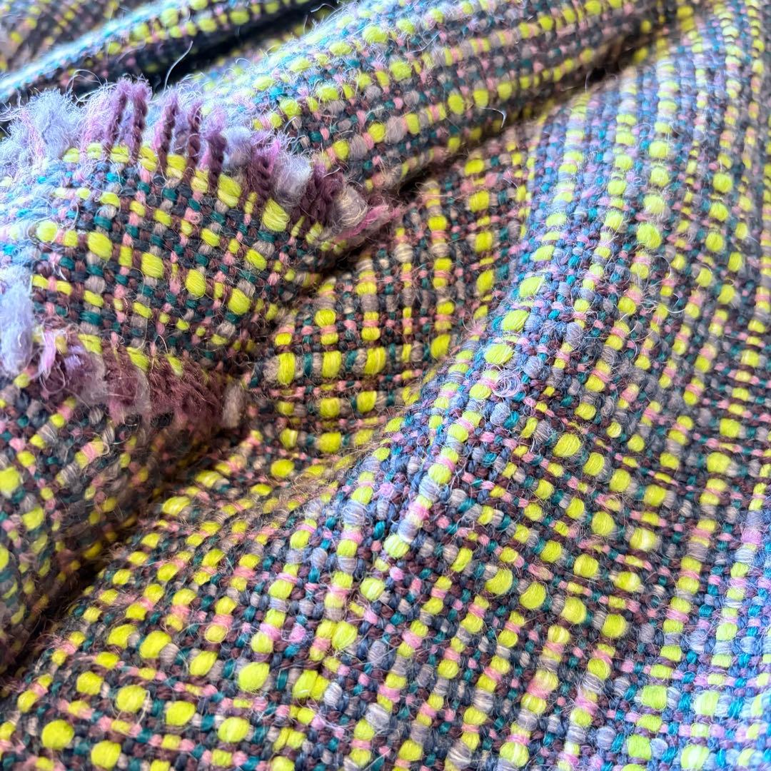 未使用タグ付き✨シビラ　ミックスツイード　ロングコート　ベルト付き　女優襟　L