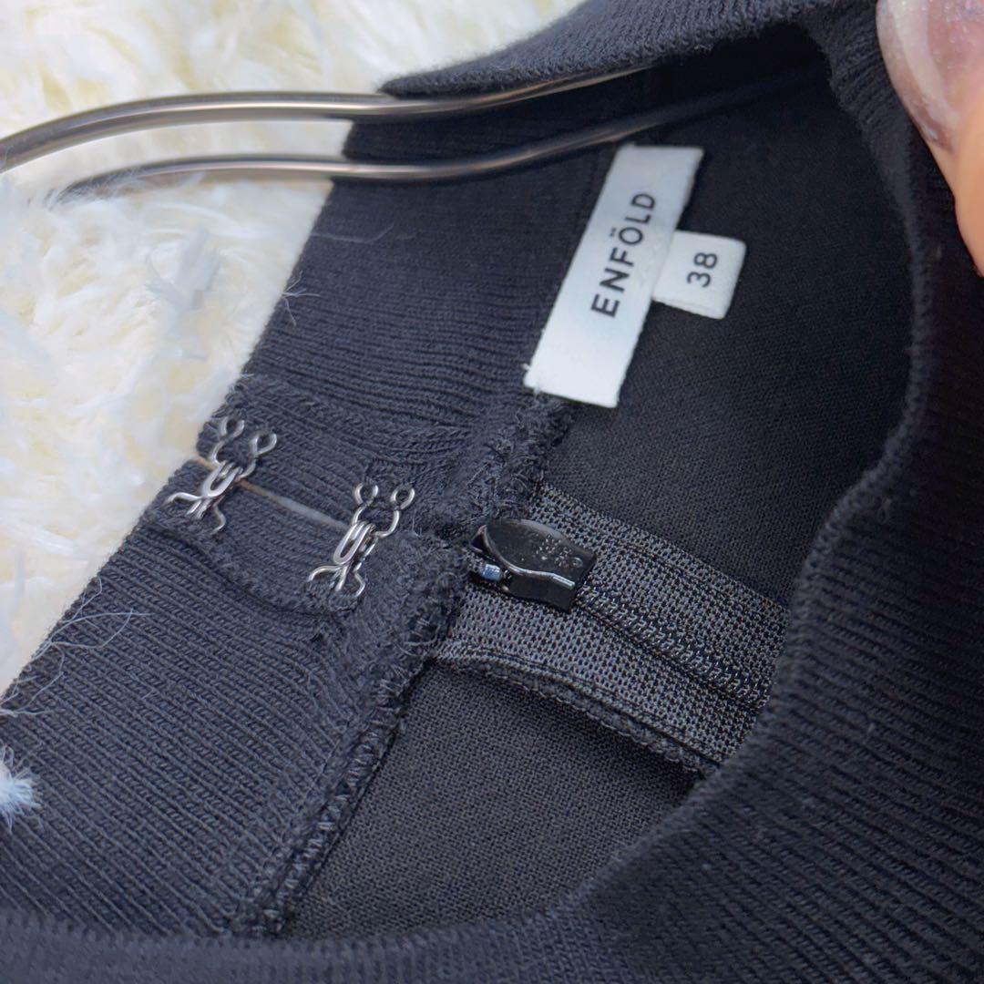 極美品◆2024 ENFOLD ソリッドスリーブプルオーバー 38