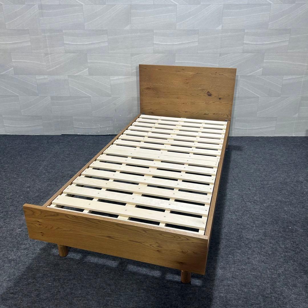 引取限定価格 unico ベッドフレーム シングル 天然木製 d3765