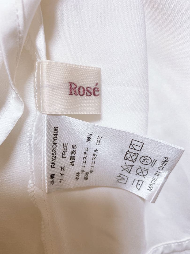 ロゼミューズ jacquard check dress ホワイト