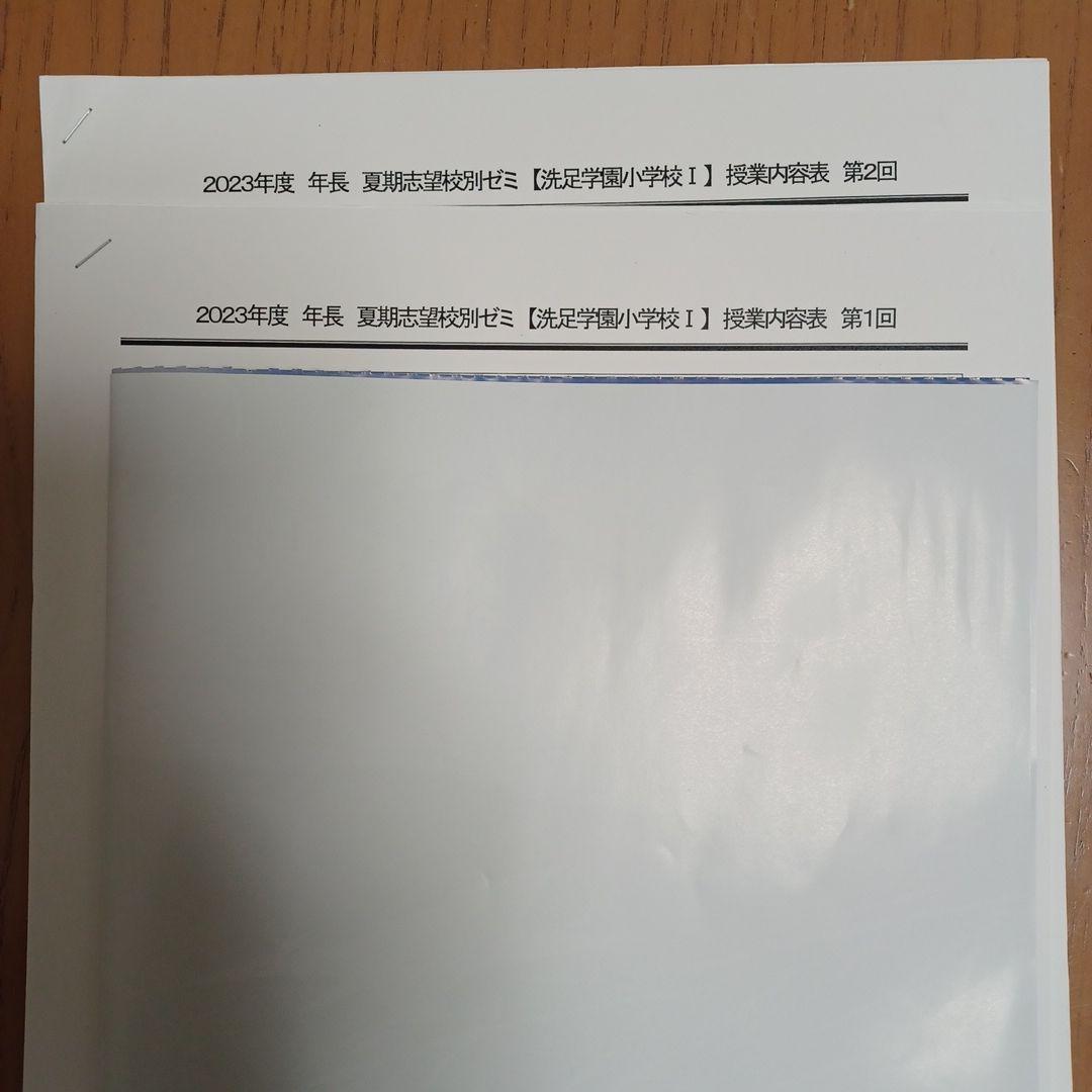 理英会　2023年度年長　夏期志望校別ゼミ　洗足学園小学校