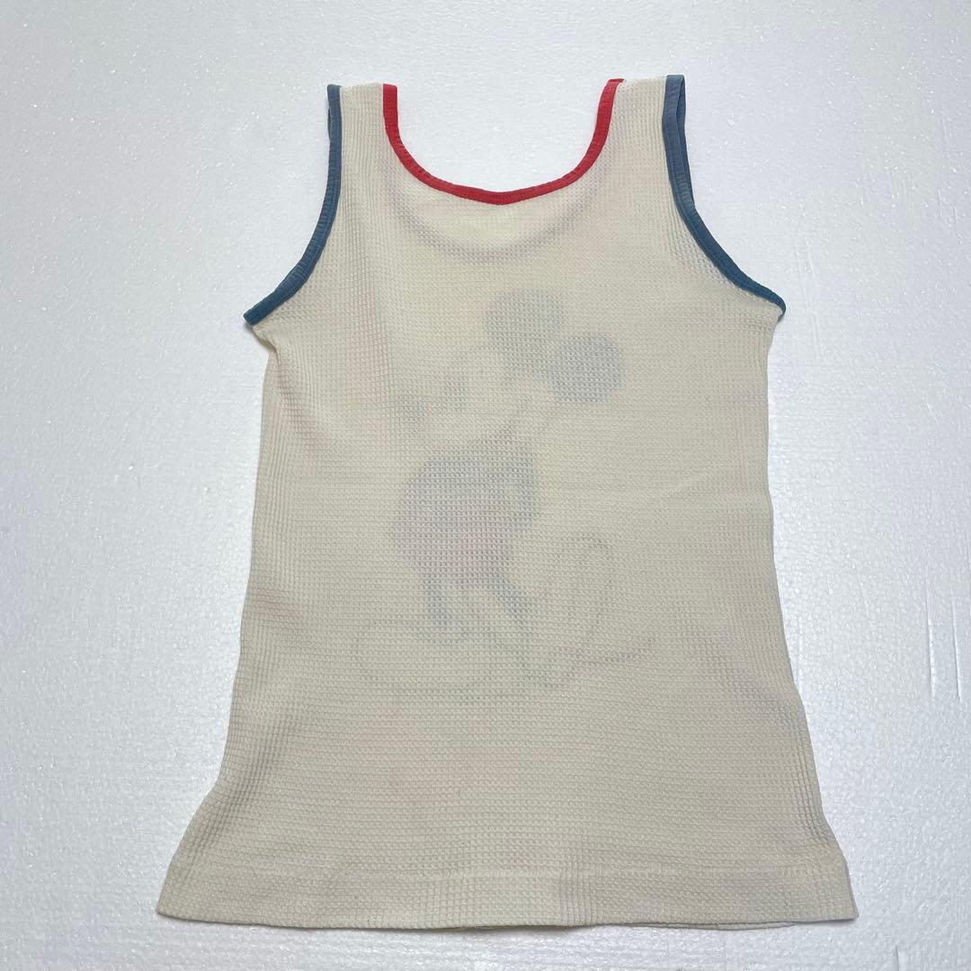 希少 【80's Disney】 \"Mickey タンクトップ　白足