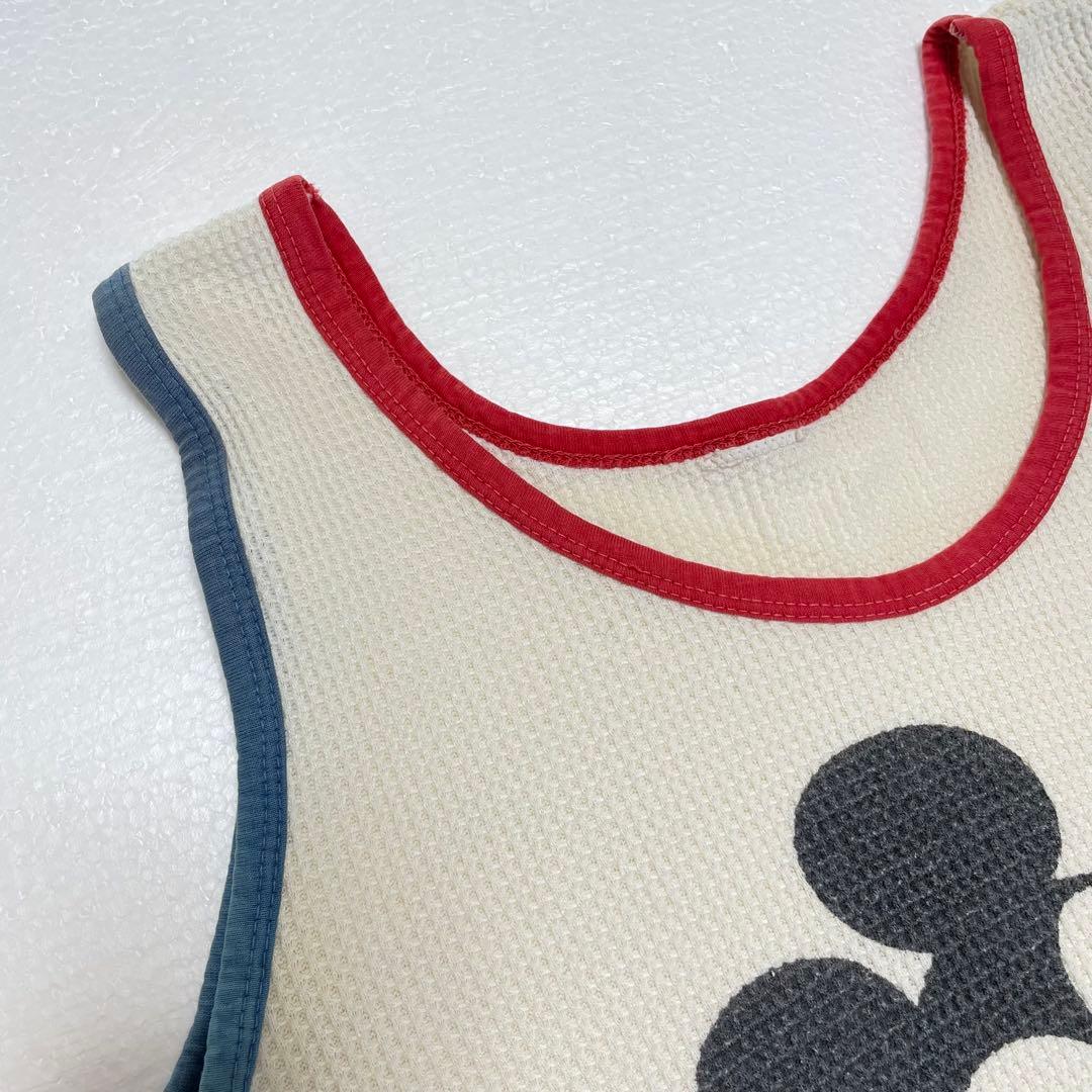 希少 【80's Disney】 \"Mickey タンクトップ　白足