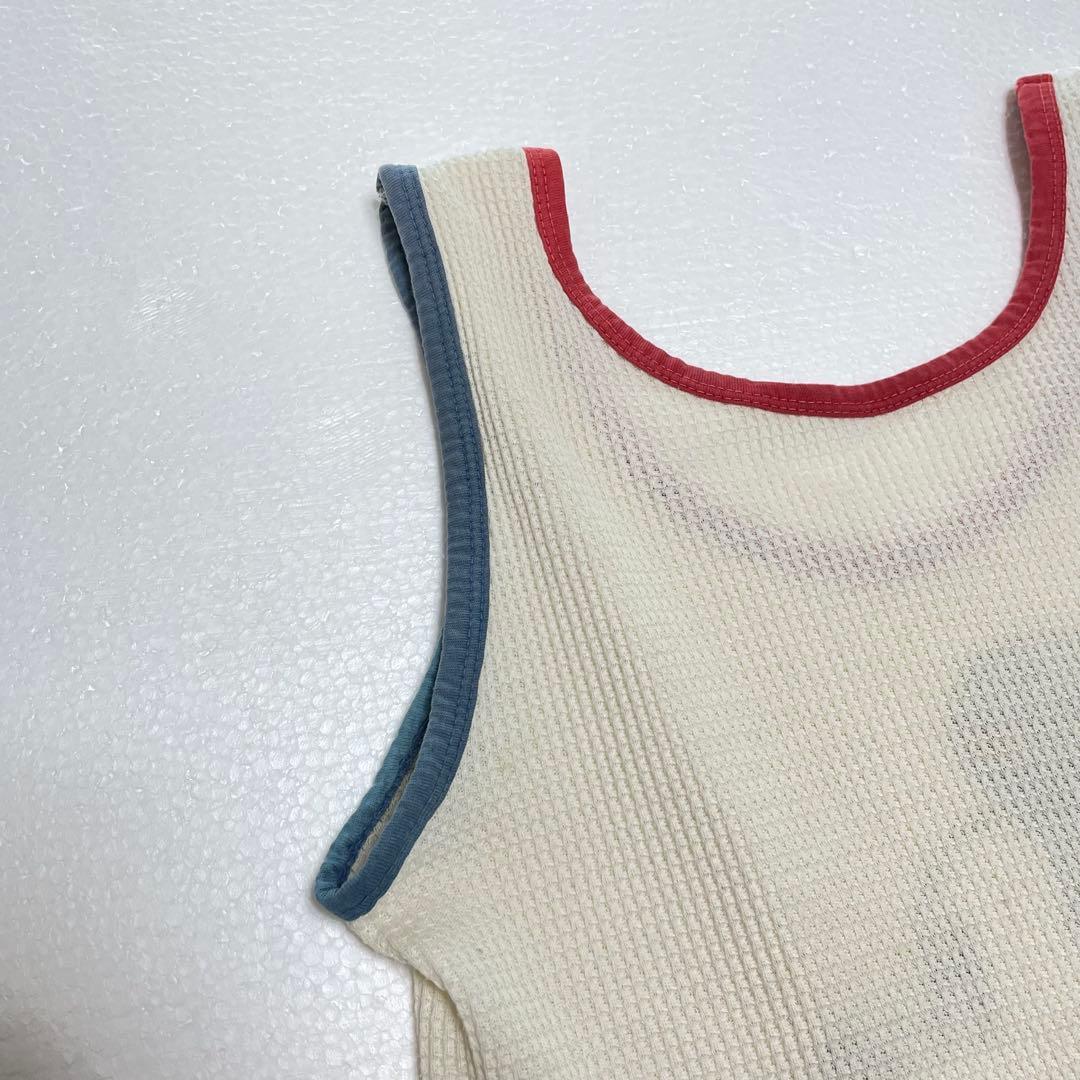 希少 【80's Disney】 \"Mickey タンクトップ　白足