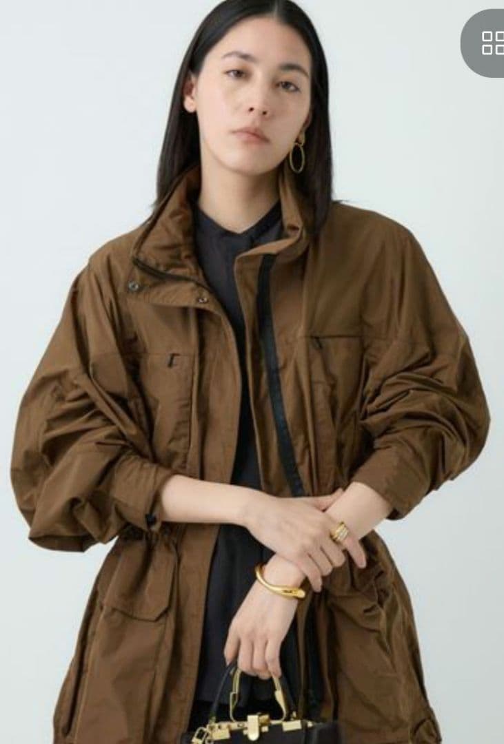 Chaos プリズムライトブルゾン ブラウン