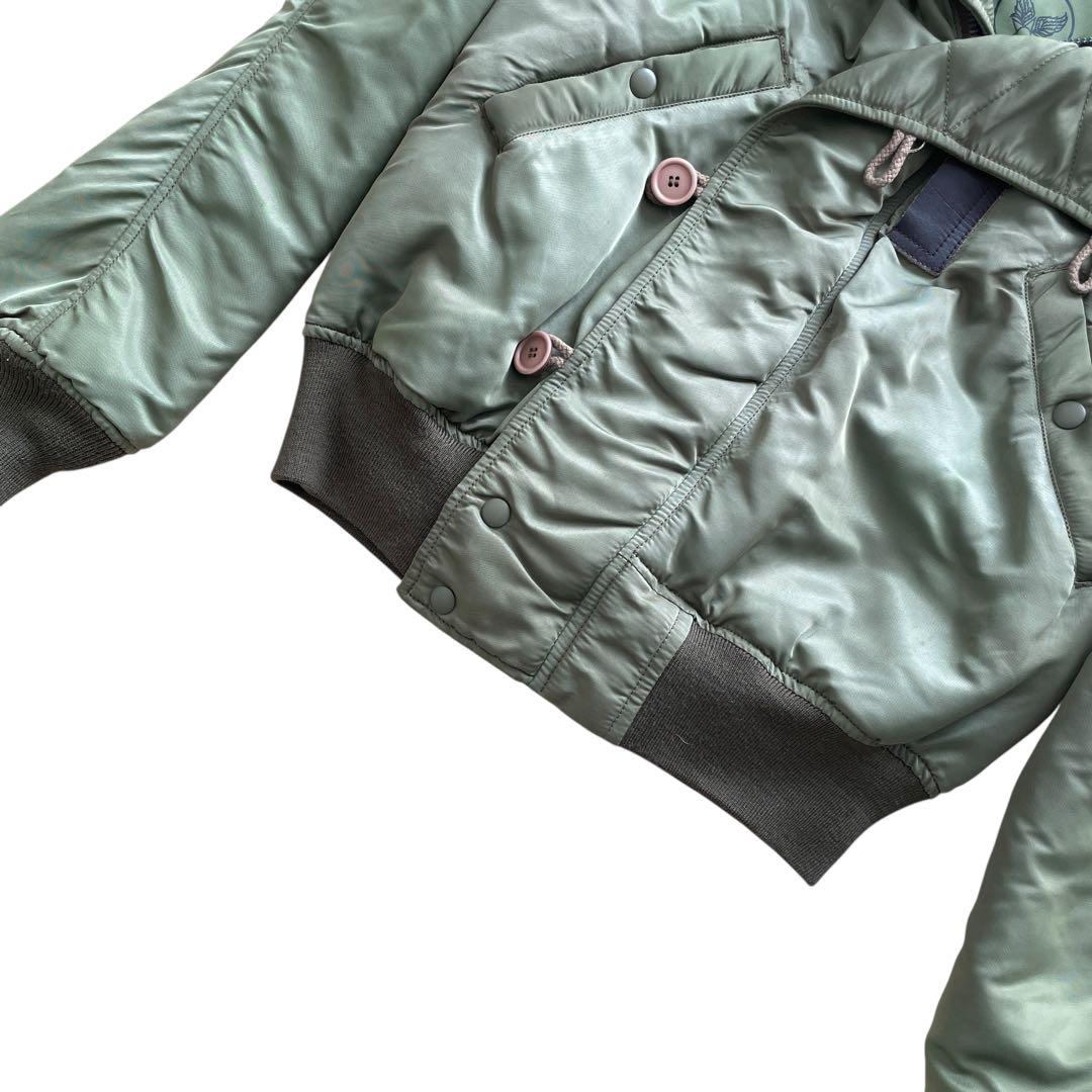 極美品 HOUSTON N-2B フライトジャケット カーキ M ショート丈