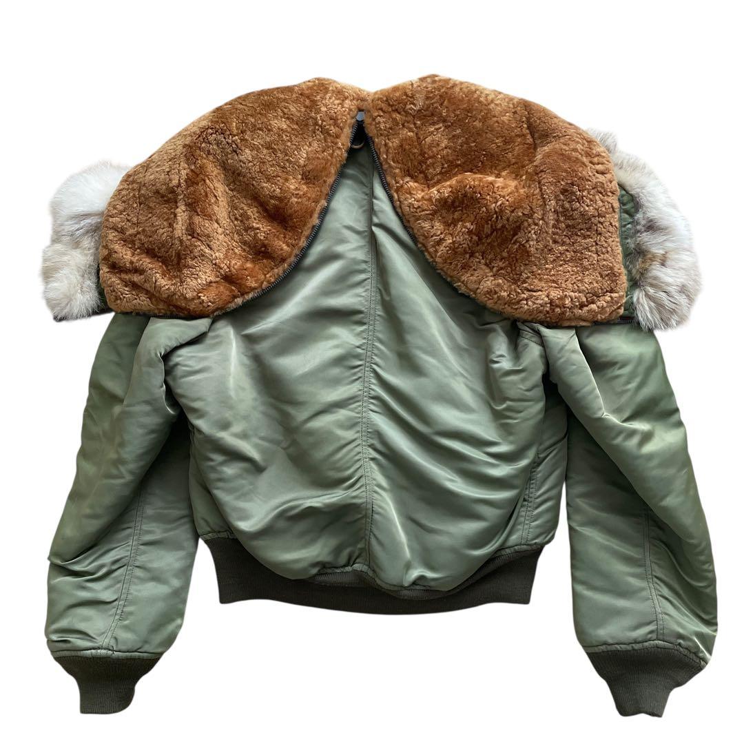 極美品 HOUSTON N-2B フライトジャケット カーキ M ショート丈