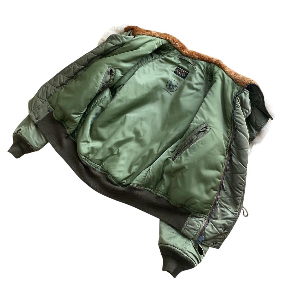 極美品 HOUSTON N-2B フライトジャケット カーキ M ショート丈