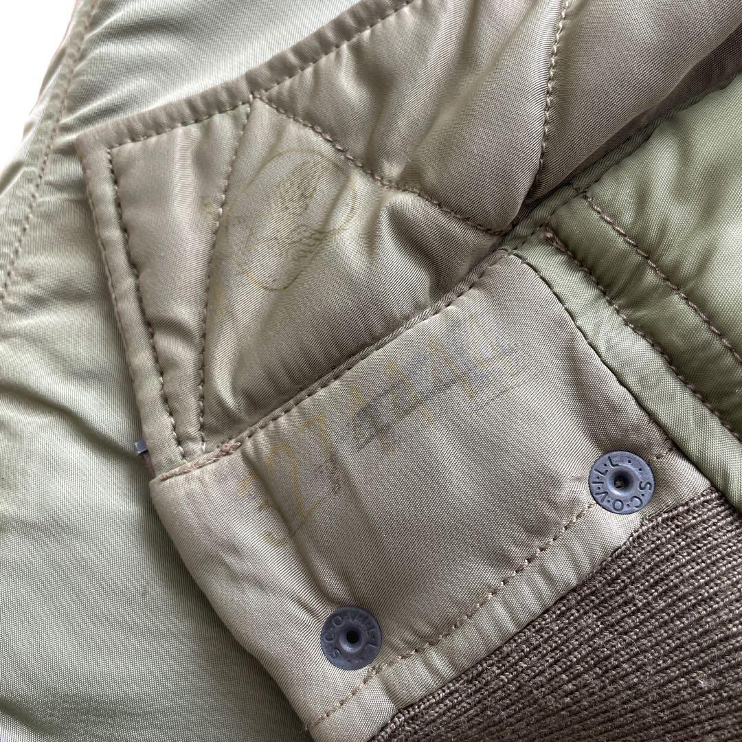 極美品 HOUSTON N-2B フライトジャケット カーキ M ショート丈