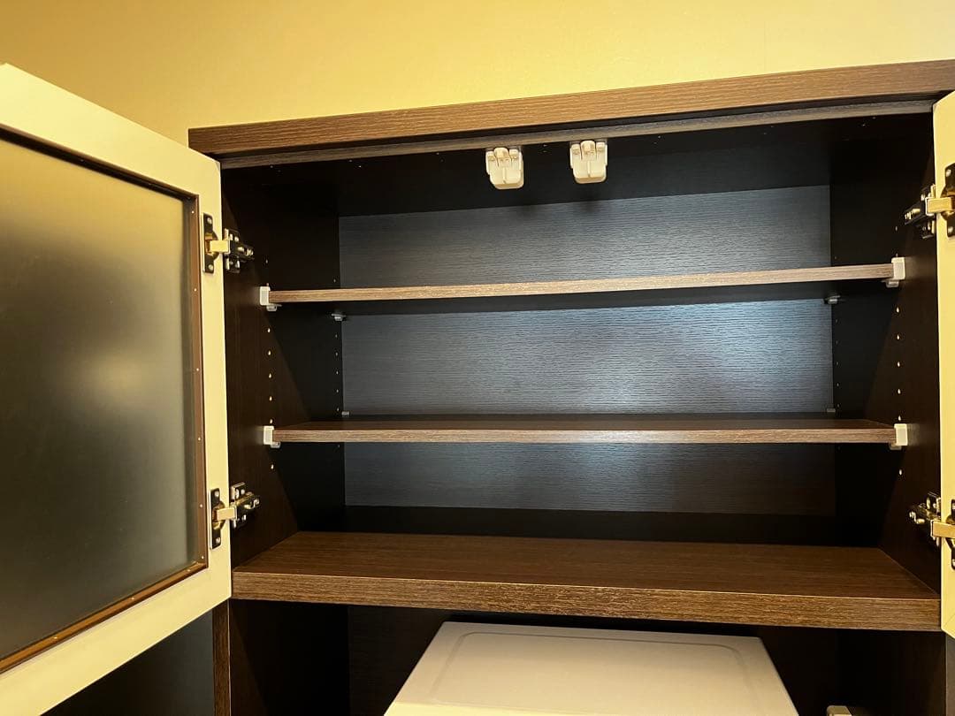 【たのメル便送料込み】食器棚　キッチンボード ニトリ コパン 80KB DBR