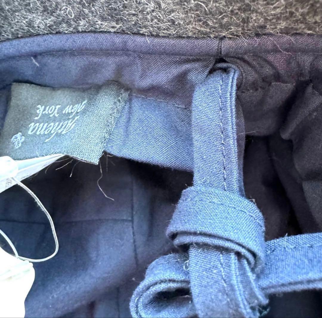 ★新品・タグ付き★アシーナニューヨーク　ファー付き　ウールハット　グレー