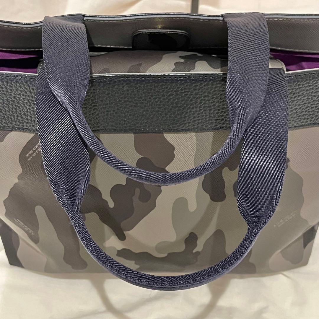 【美品】A.D.M.J 迷彩　 トートバッグ　王冠　カモフラ　スパンコール
