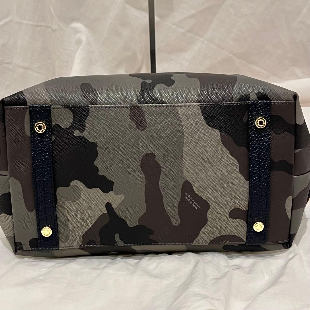 【美品】A.D.M.J 迷彩　 トートバッグ　王冠　カモフラ　スパンコール