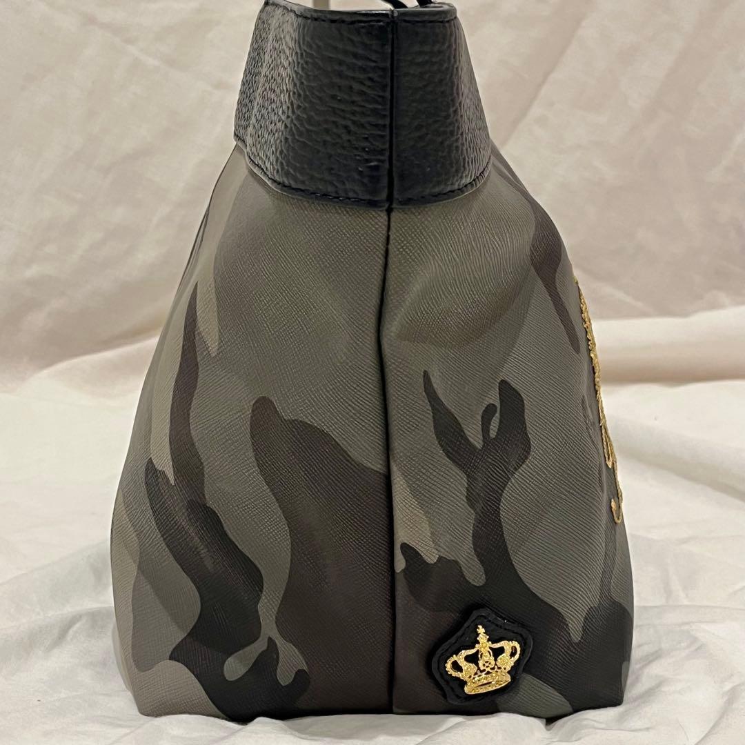 【美品】A.D.M.J 迷彩　 トートバッグ　王冠　カモフラ　スパンコール