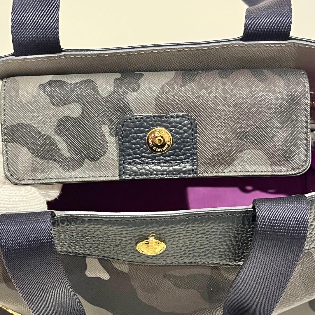 【美品】A.D.M.J 迷彩　 トートバッグ　王冠　カモフラ　スパンコール