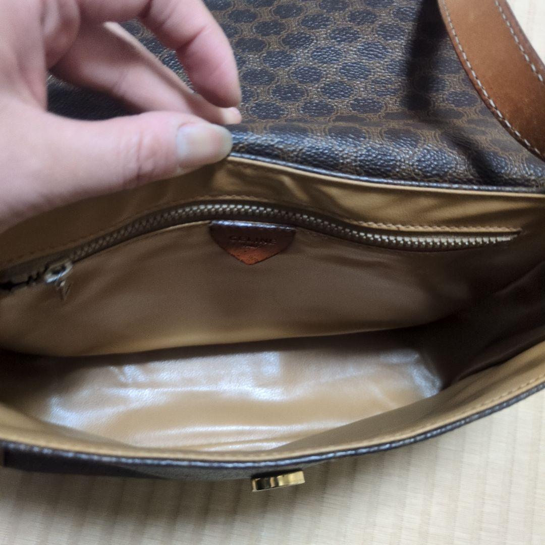 セリーヌ レザー ショルダーバッグ　オールドセリーヌ