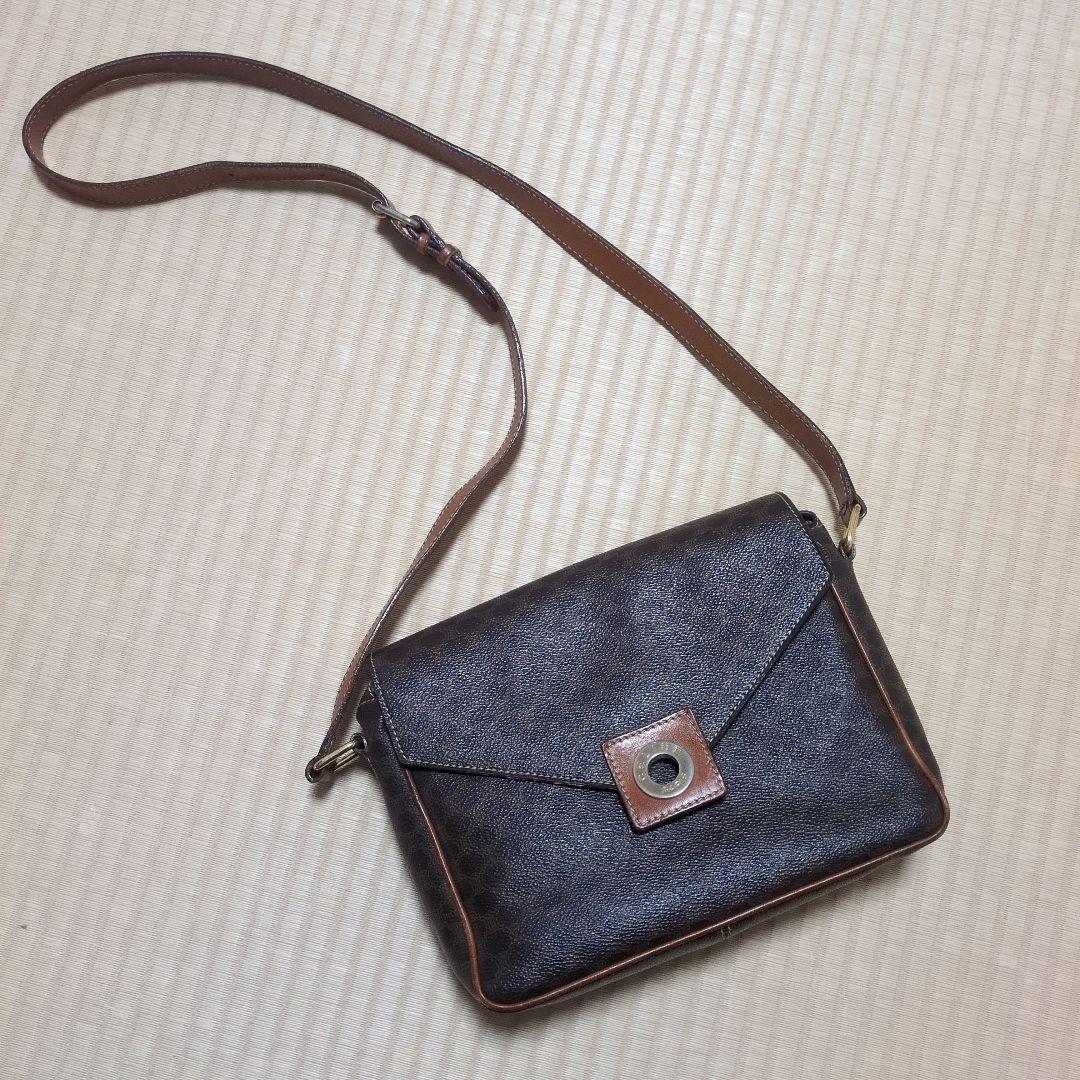 セリーヌ レザー ショルダーバッグ　オールドセリーヌ