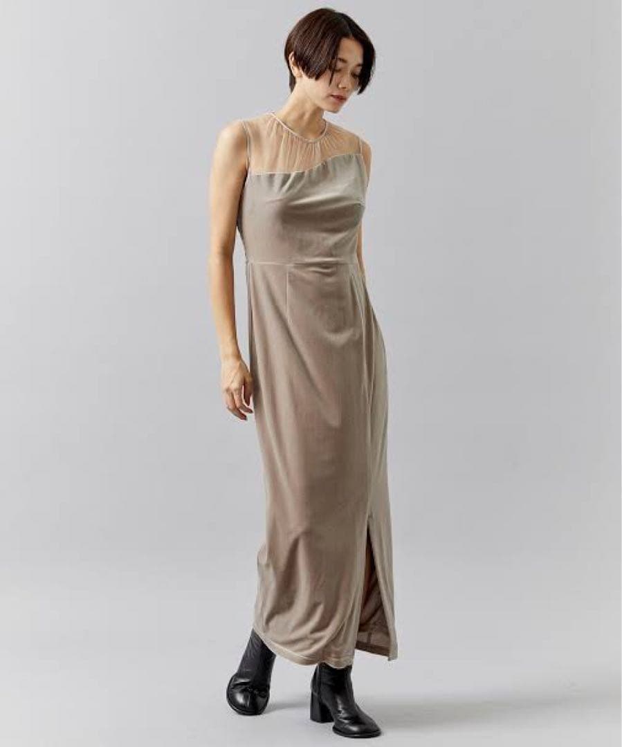 スーツ・フォーマル・ドレス Ameri Vintage 2WAY CURVE VELOURS DRESS