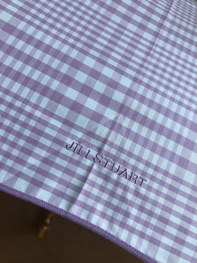 新品　ジルスチュアート　晴雨兼用傘　日傘　折りたたみ　ラベンダー　紫　チェック