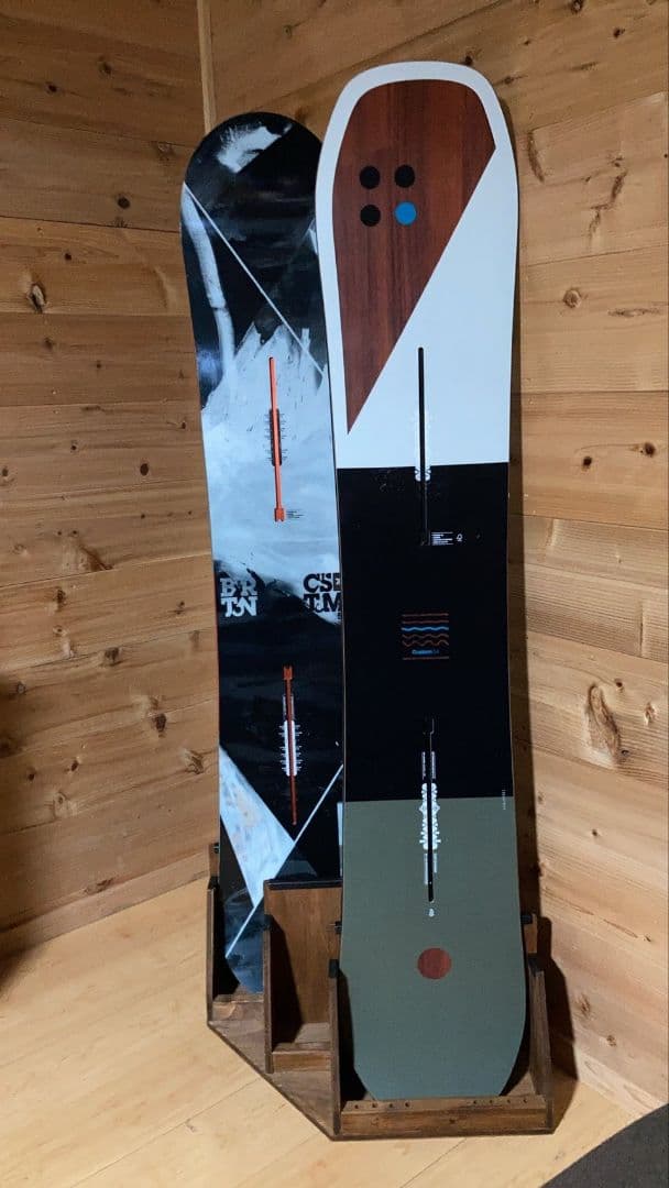 スノーボードディスプレイスタンドラック２本用カラーウィールナット　ハンドメイド