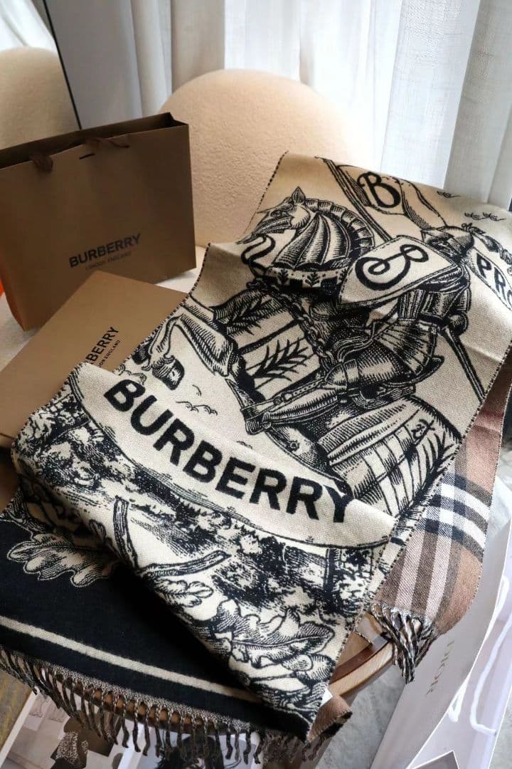 様BURBERRY ウール スカーフ ベージュ チェック柄