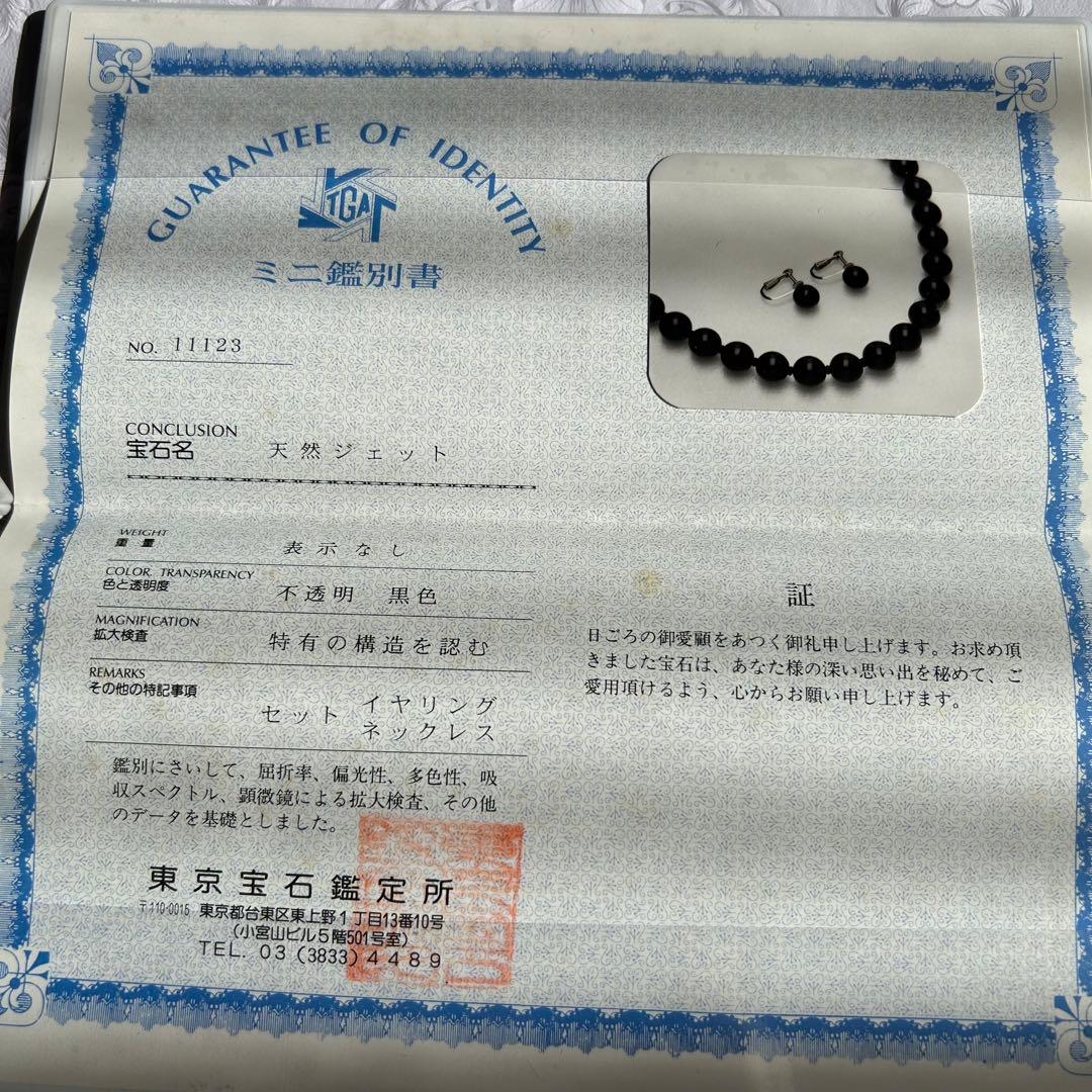 ロイヤルジュエリー・ジェット ネックレス&イヤリングset 美品‼️