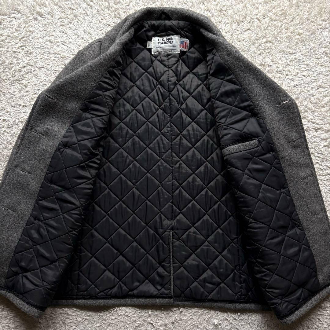 ★希少 XLサイズ★ SCHOTT ピーコート ジャケット USA製 灰色 42