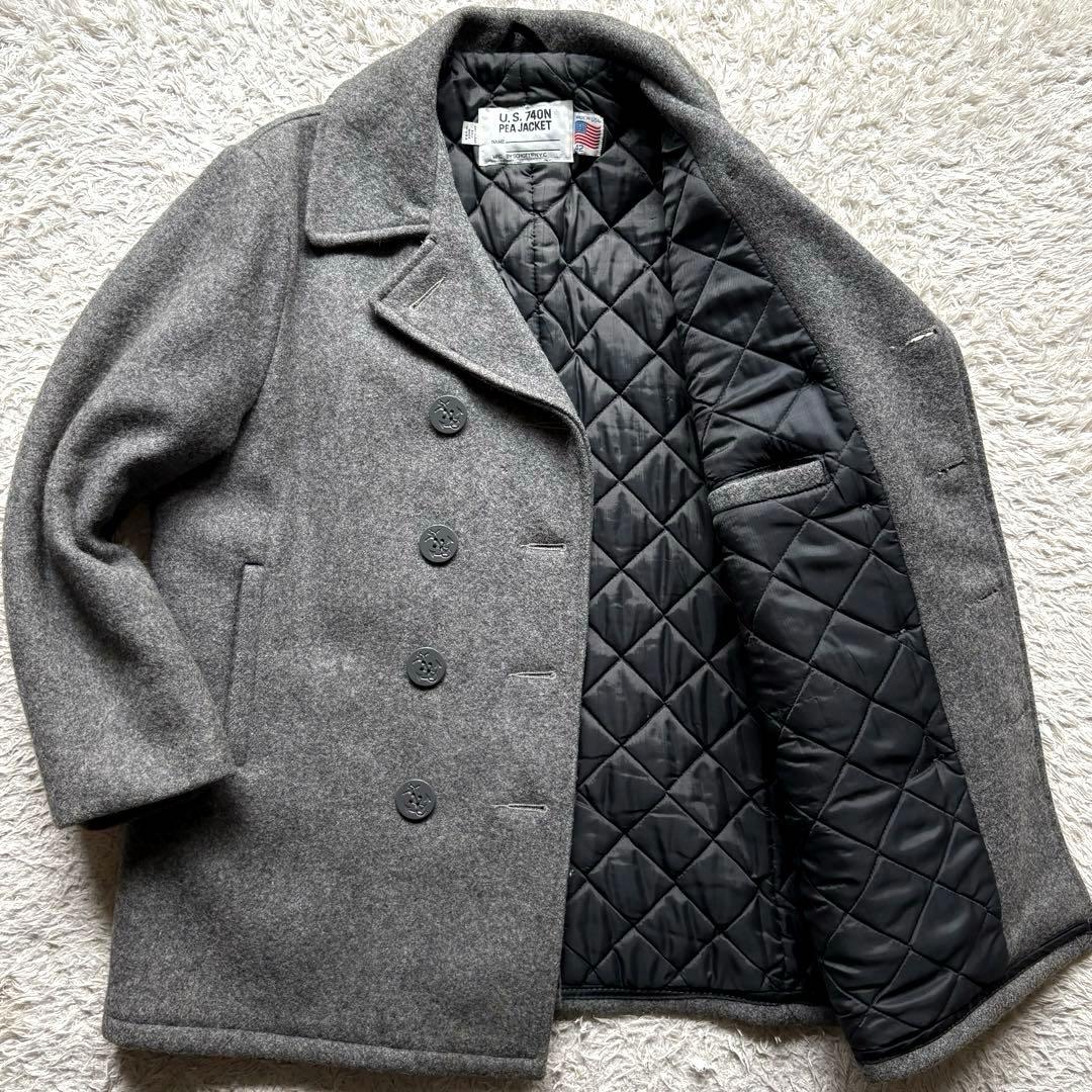 ★希少 XLサイズ★ SCHOTT ピーコート ジャケット USA製 灰色 42