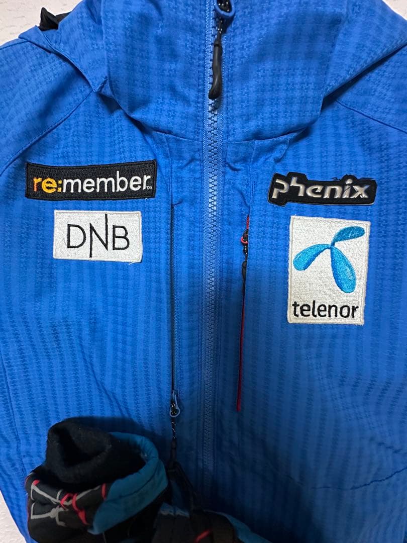 140cm Phenix 子ども用スキーウェア 青オレンジ 手袋付き！