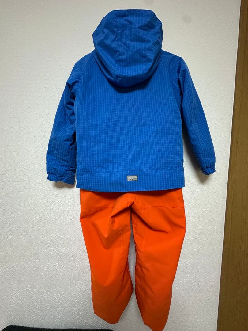140cm Phenix 子ども用スキーウェア 青オレンジ 手袋付き！