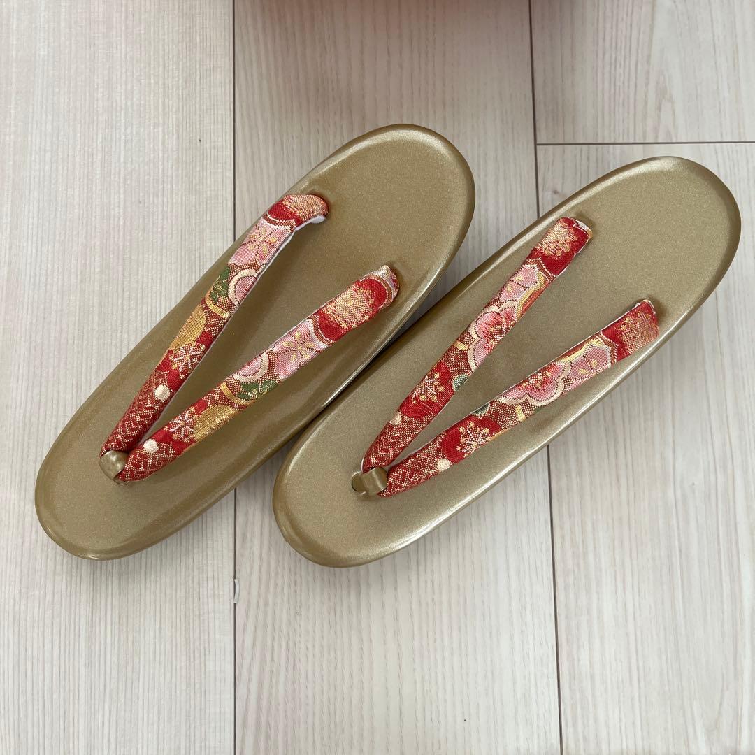 和風バッグと下駄のセット Lサイズ
