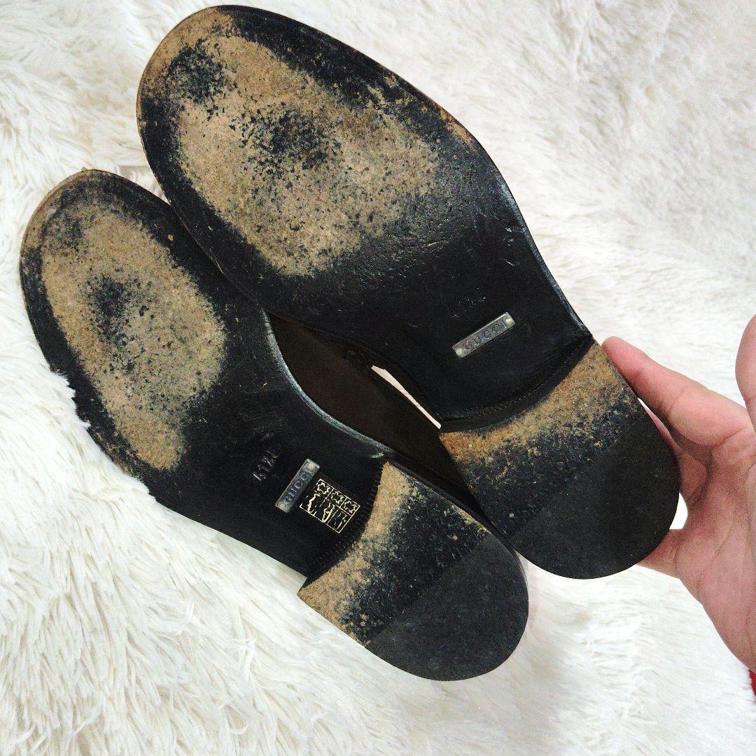 【美品】GUCCI　ホースビットローファー　スエード　ブラウン　41.5