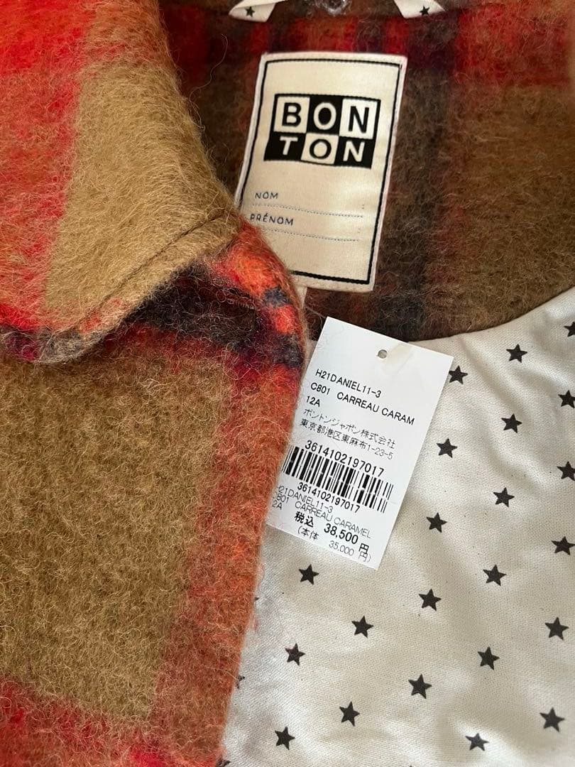 【新品タグ付】BONTON ボントン チェックコート