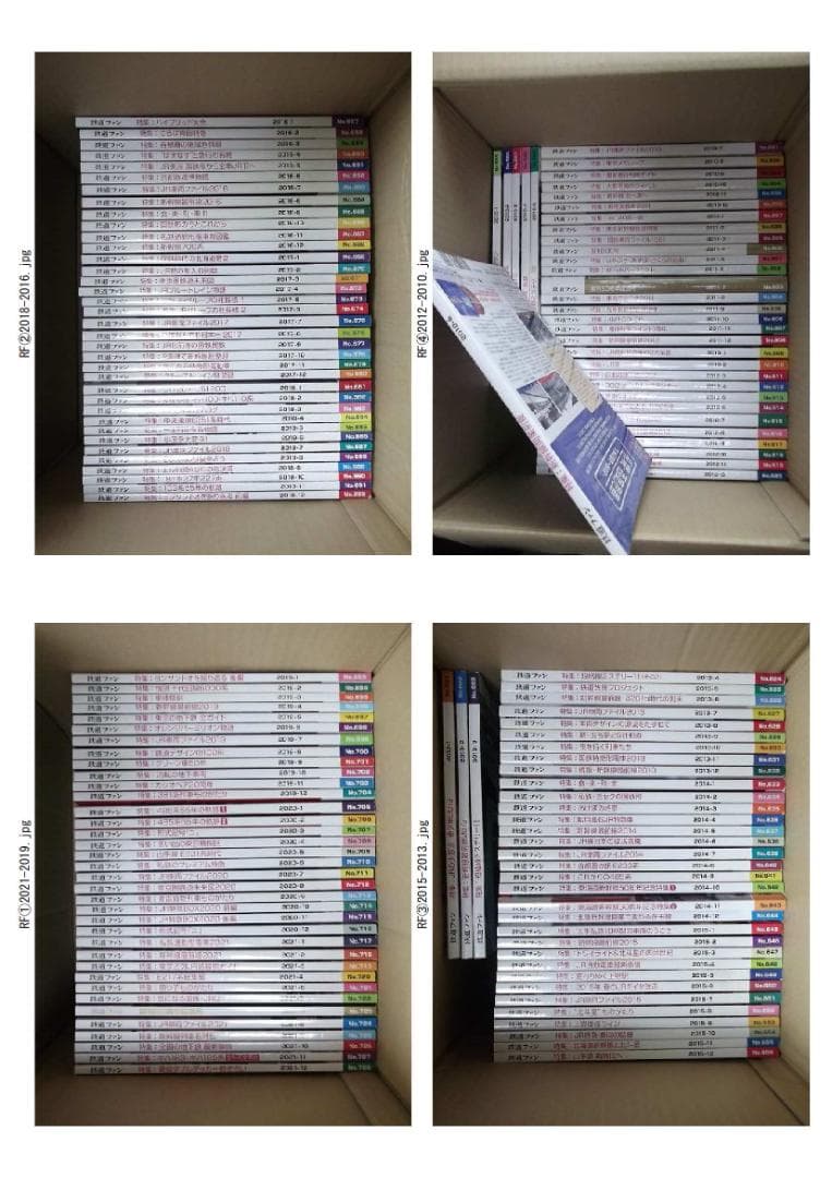 鉄道ファンバックナンバー　１冊約３０円