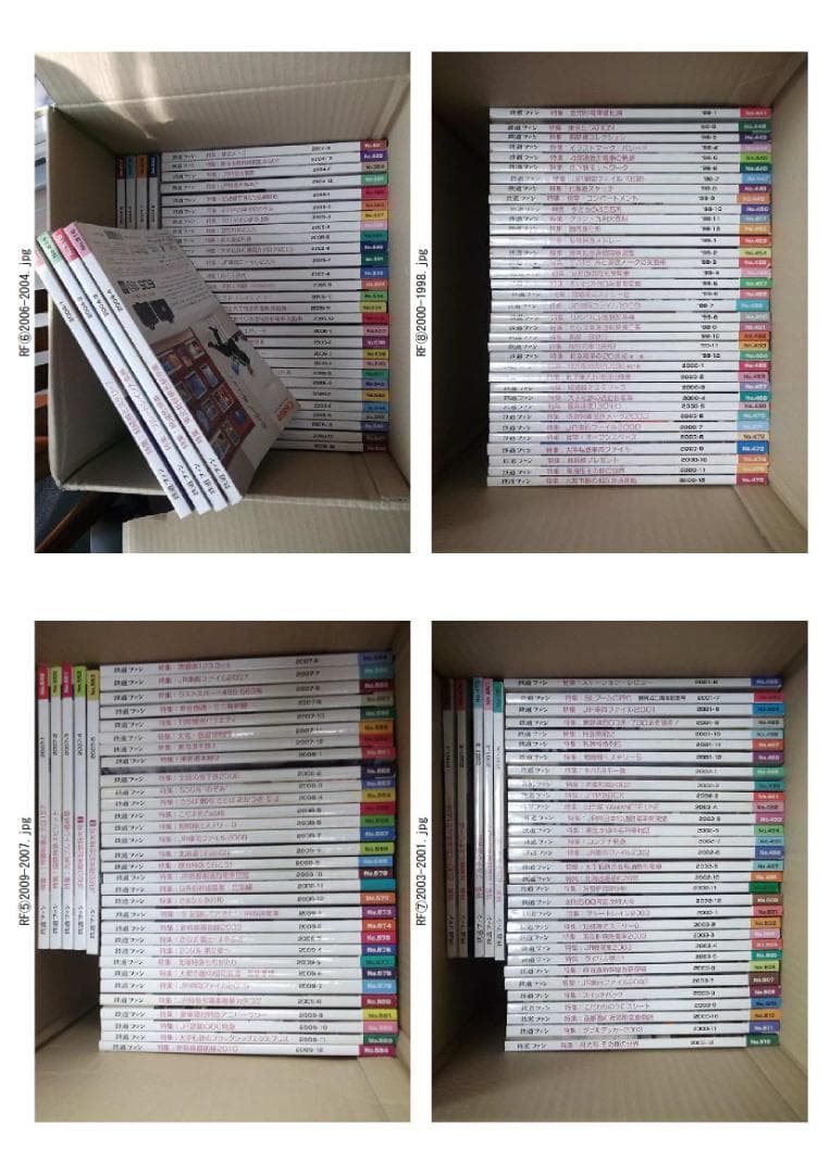 鉄道ファンバックナンバー　１冊約３０円