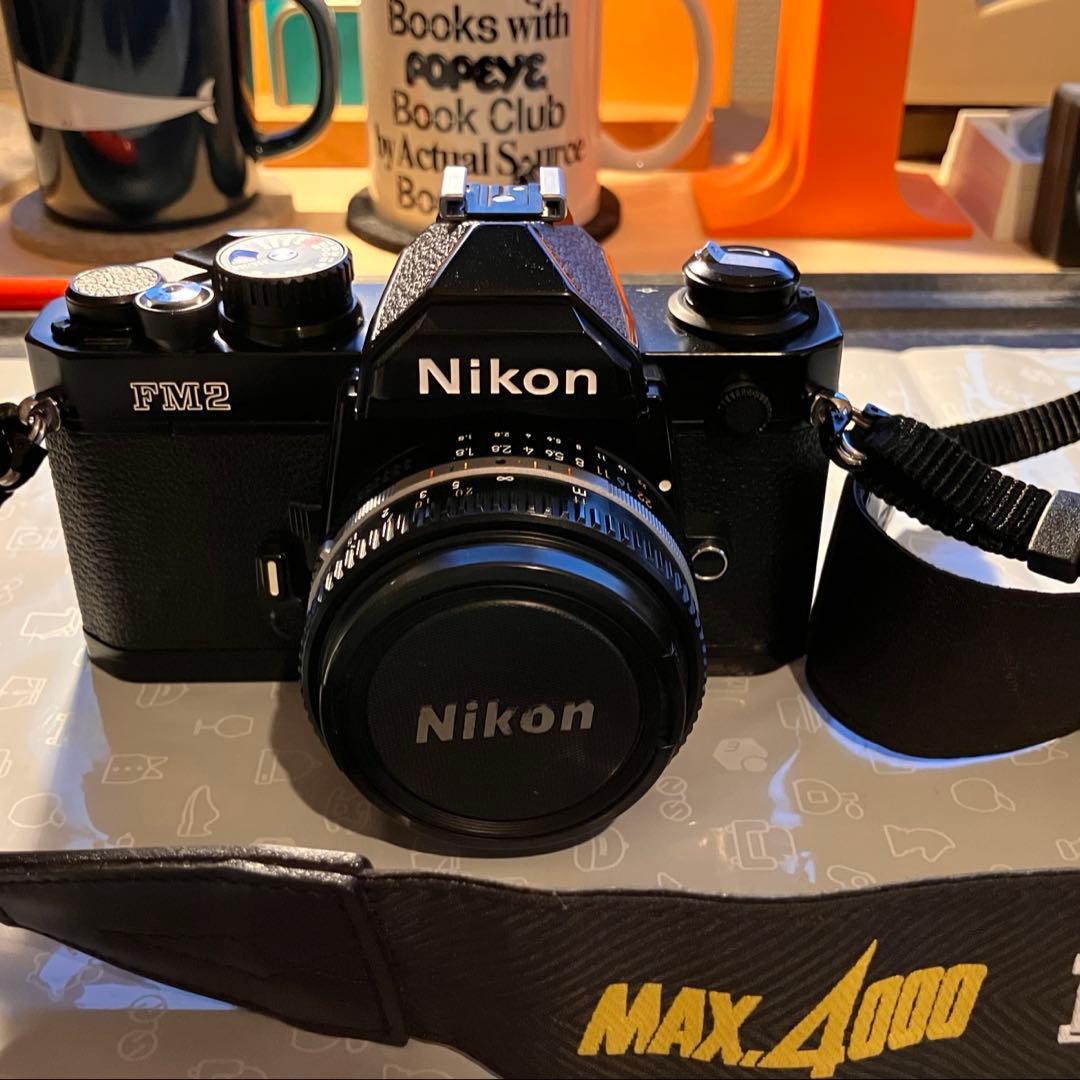 Nikon ニコン New FM2 ブラック フィルムカメラ レンズ付属