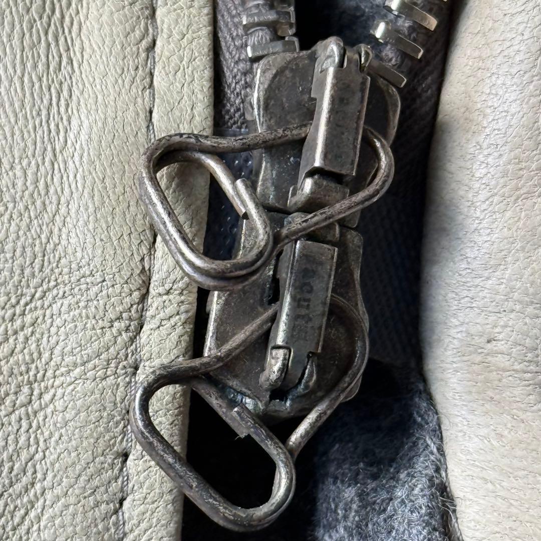 ダクテ dacute ウール×レザー ポンチョ イタリア製 フルジップ グレー