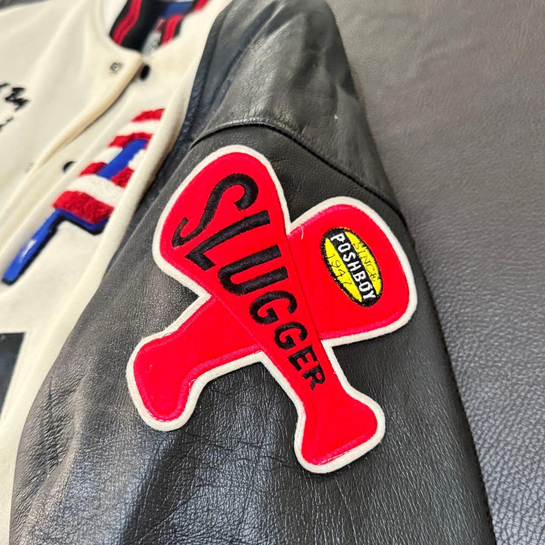 80’s poshboy スタジャン　ポッシュボーイ　本革