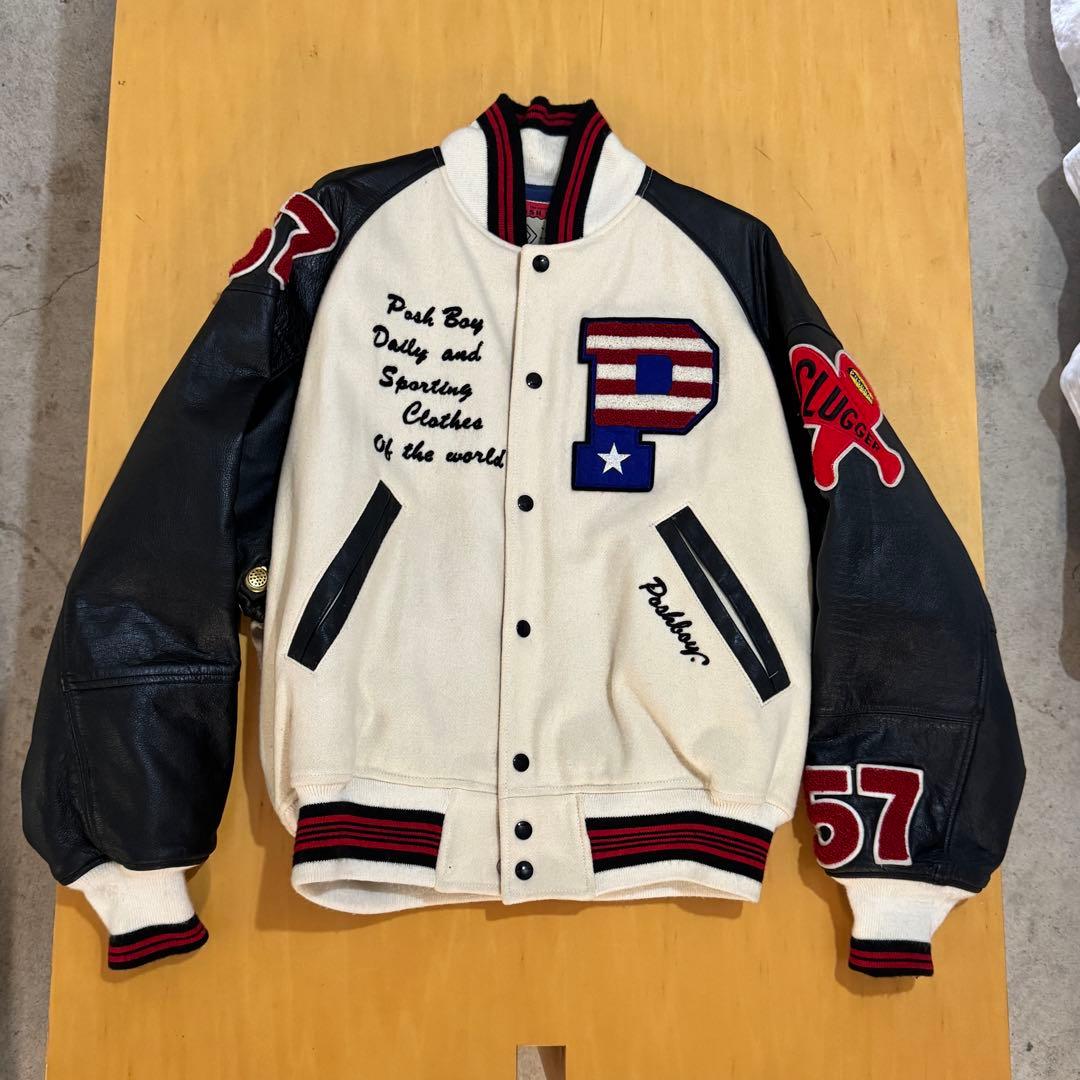 80’s poshboy スタジャン　ポッシュボーイ　本革