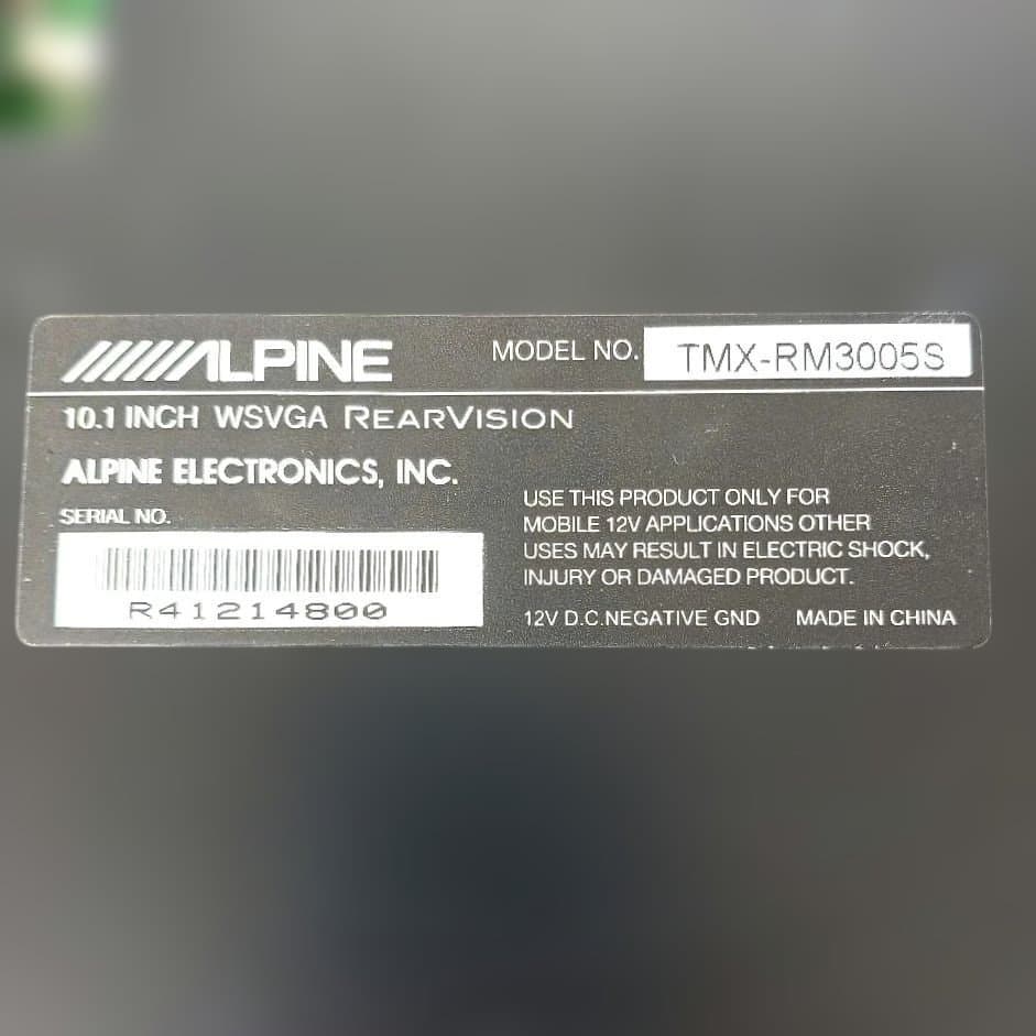 ALPINE フリップダウンモニター　TMX-RM3005S