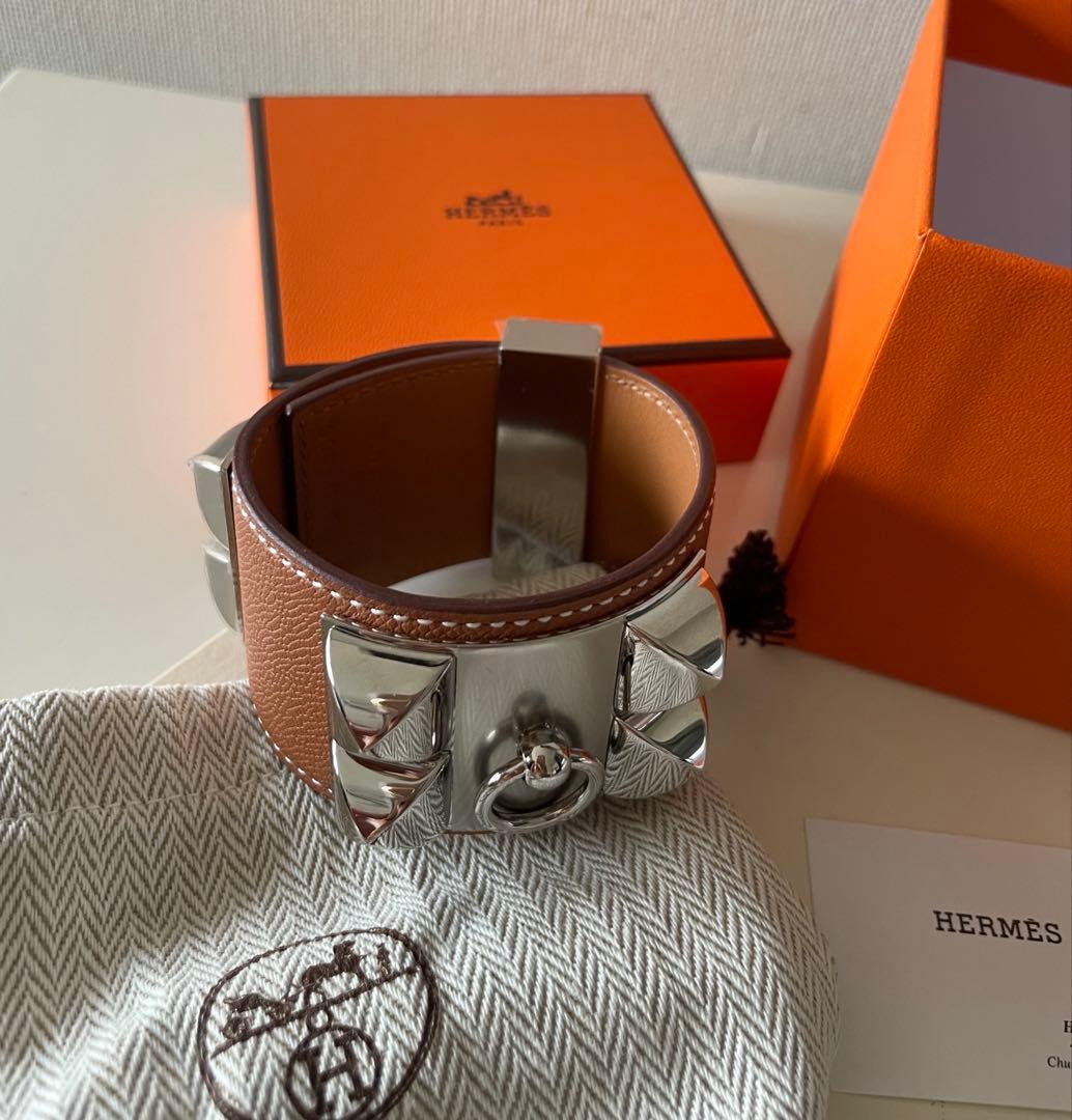 未使用　エルメス　コリエドシアン　ブレスレット　ゴールド　シルバーパラディウム