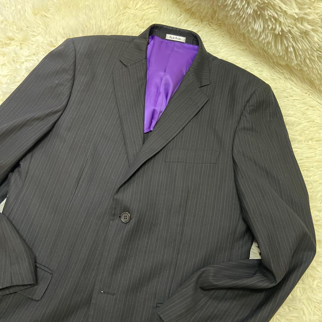 【美品】ポールスミス セットアップ マルチストライプ チェルッティ ブラックXL