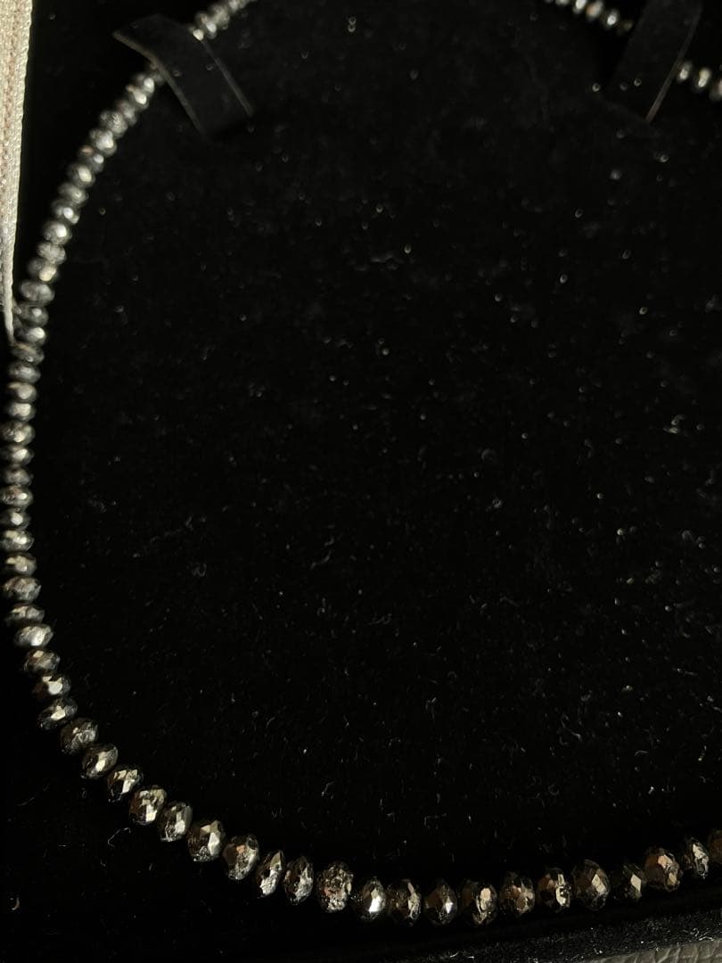 K18WG ブラックダイヤネックレス50カラット スライド調節　送料無料