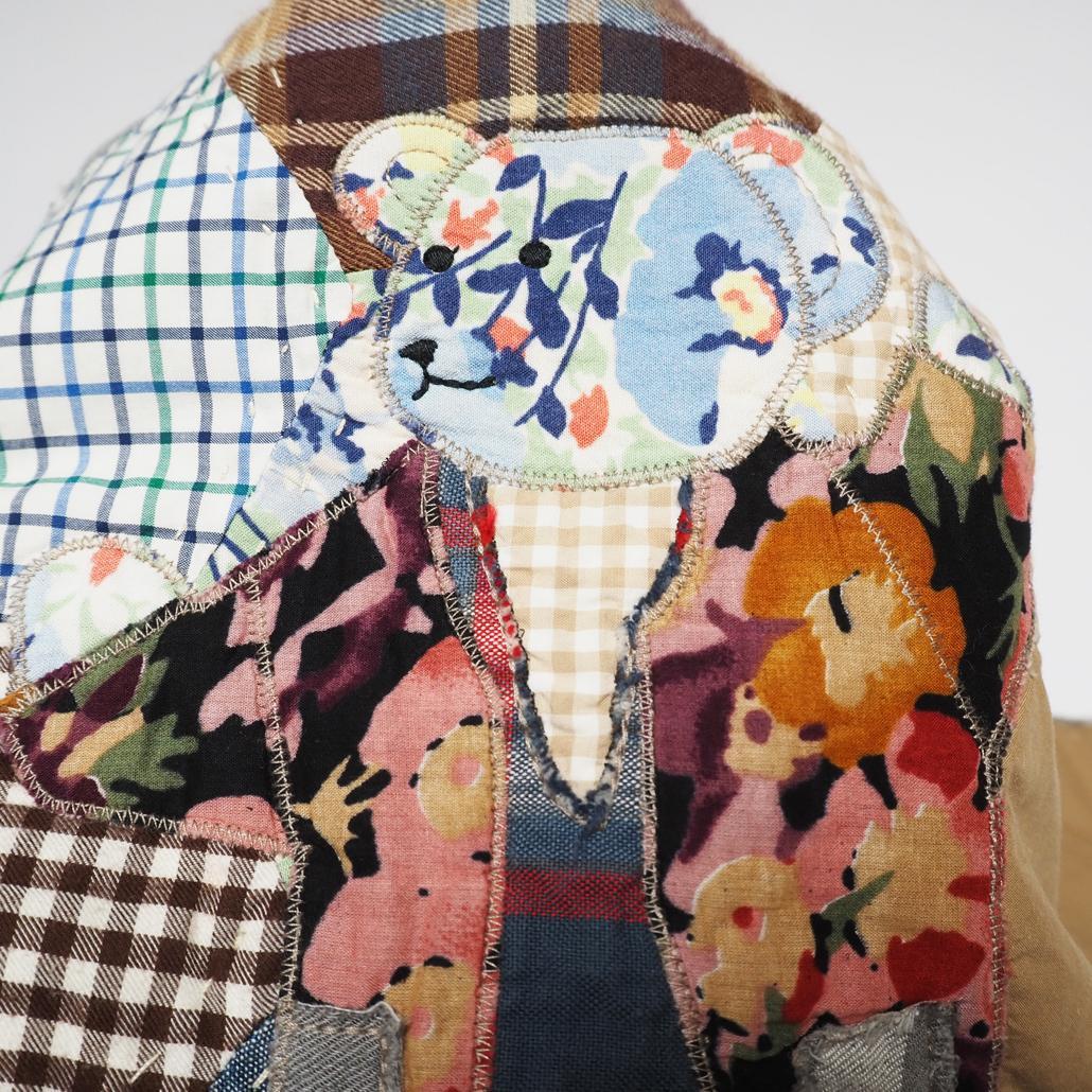 POLO RALPH LAUREN ポロベア パッチワーク キルティングスエット