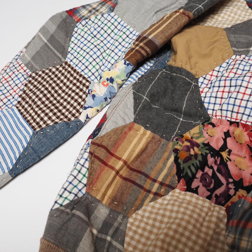 POLO RALPH LAUREN ポロベア パッチワーク キルティングスエット