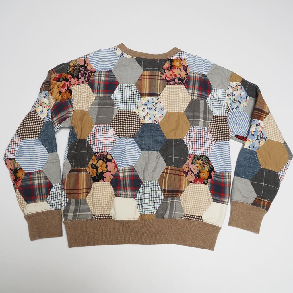 POLO RALPH LAUREN ポロベア パッチワーク キルティングスエット