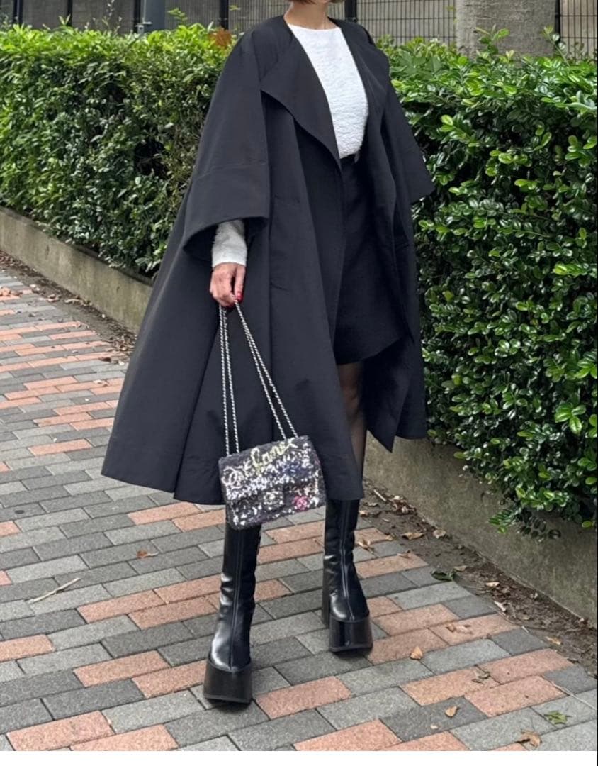 シーニュ　Cygne Aラインボリューミーフレアコート　0サイズ