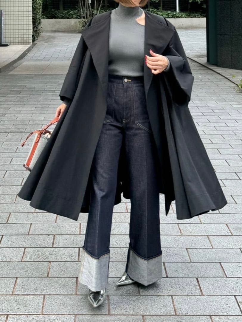 シーニュ　Cygne Aラインボリューミーフレアコート　0サイズ